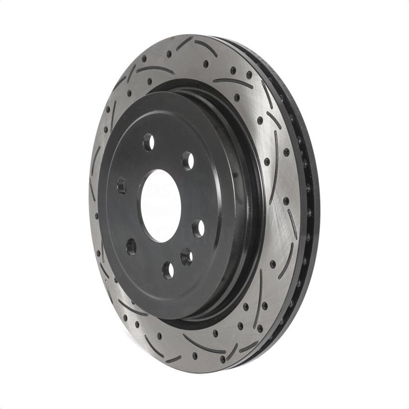 DS-One | Coated Slotted Drilled Disc Brake Rotor - Rear - SRX / 9-4X 2010-2016