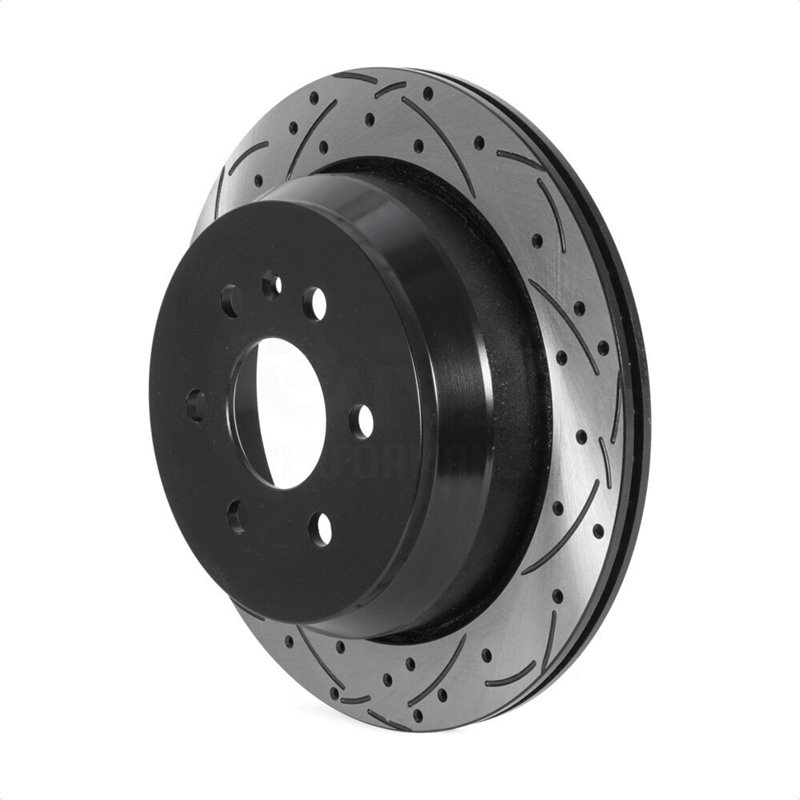 DS-One | Coated Slotted Drilled Disc Brake Rotor - Rear - Colorado / Canyon 2015-2020