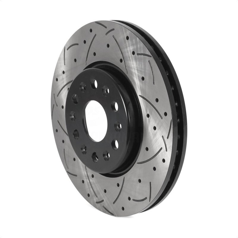 DS-One | Coated Slotted Drilled Disc Brake Rotor - Front - Enclave / Blazer / Traverse / Acadia 2017-2023