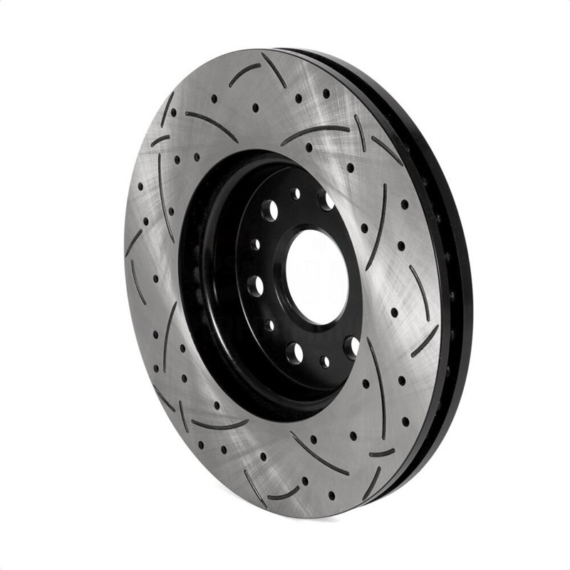 DS-One | Coated Slotted Drilled Disc Brake Rotor - Front - Enclave / Blazer / Traverse / Acadia 2017-2023
