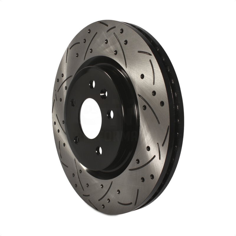DS-One | Coated Slotted Drilled Disc Brake Rotor - Front - Ford / Lincoln 2009-2019