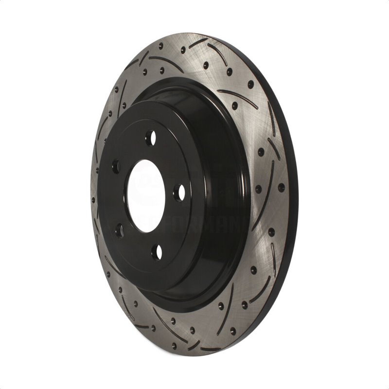 DS-One | Coated Slotted Drilled Disc Brake Rotor - Rear - Mustang 2.3T / 3.7L 2015-2022