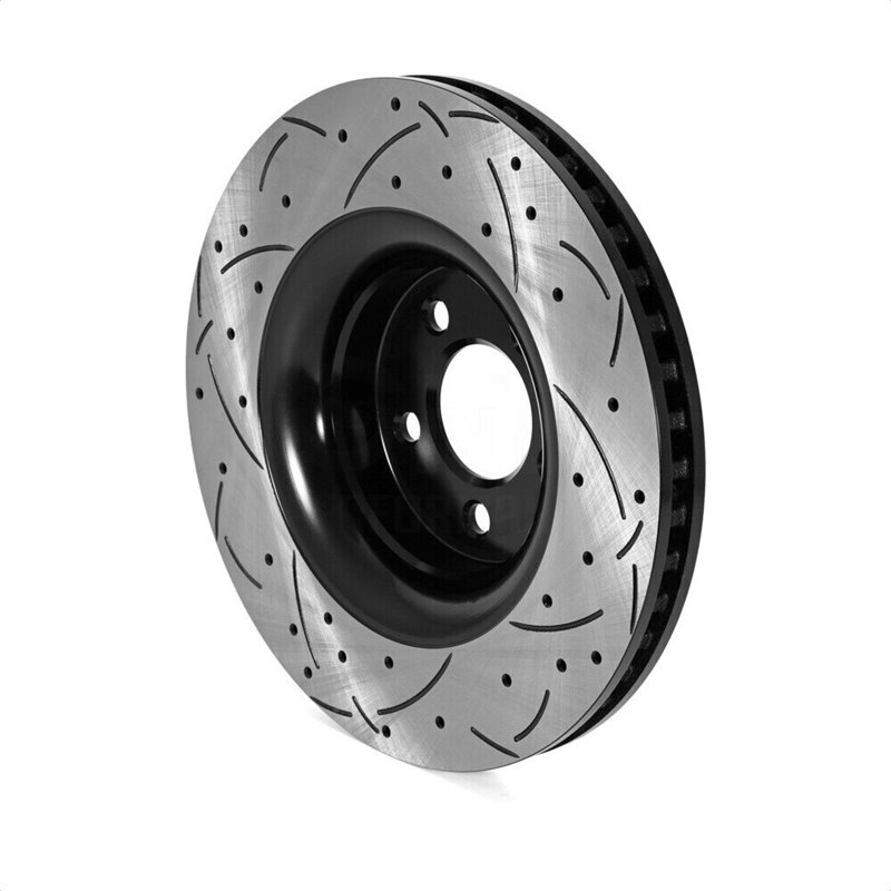 DS-One | Coated Slotted Drilled Disc Brake Rotor - Front - Mustang 2.3T / 5.0L 2015-2020