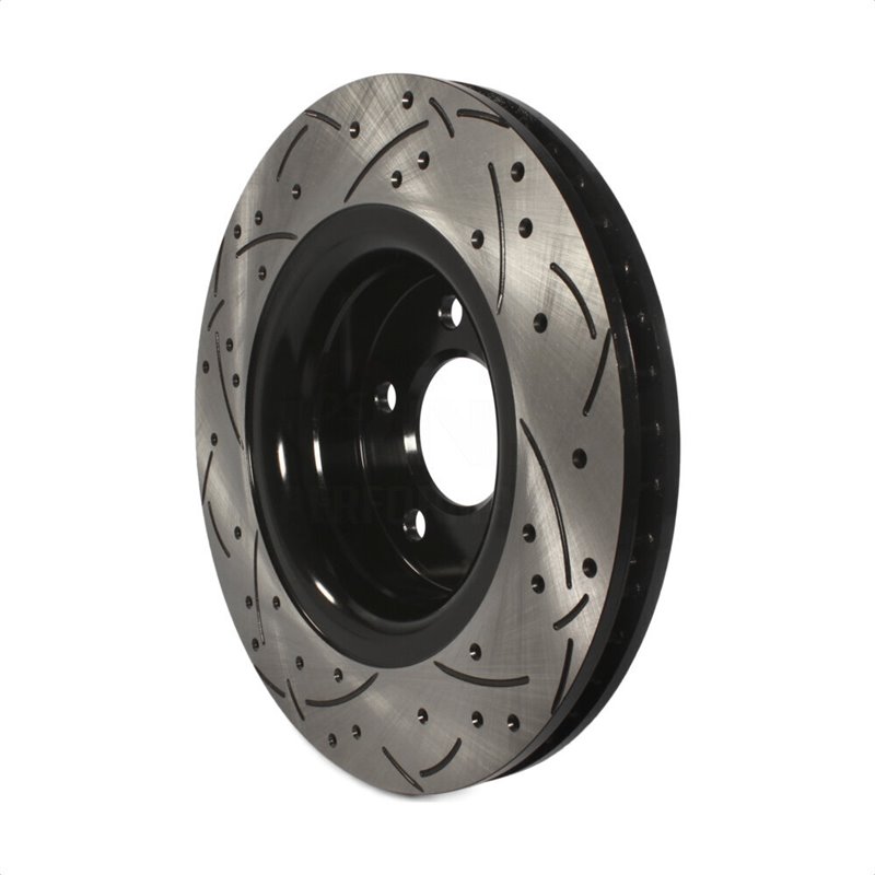 DS-One | Coated Slotted Drilled Disc Brake Rotor - Front - Mustang 2.3T / 3.7L 2015-2020