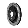 DS-One | Coated Slotted Drilled Disc Brake Rotor - Rear - Mustang 2.3T / 5.0L / 5.2L 2015-2022