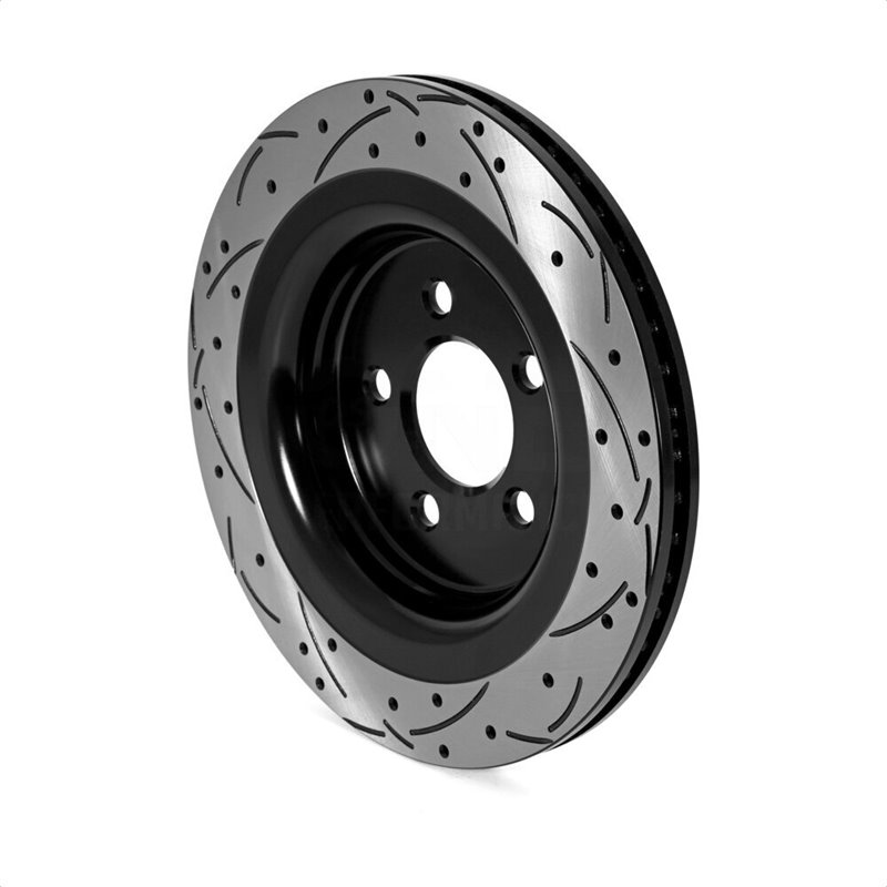 DS-One | Coated Slotted Drilled Disc Brake Rotor - Rear - Mustang 2.3T / 5.0L / 5.2L 2015-2022