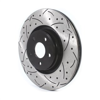 DS-One | Coated Slotted Drilled Disc Brake Rotor - Front - Focus / ST / MKC 2.0T / 2.3T 2014-2019