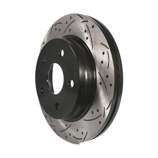 DS-One | Coated Slotted Drilled Disc Brake Rotor - Front - Aspen / Durango / Ram 2002-2021