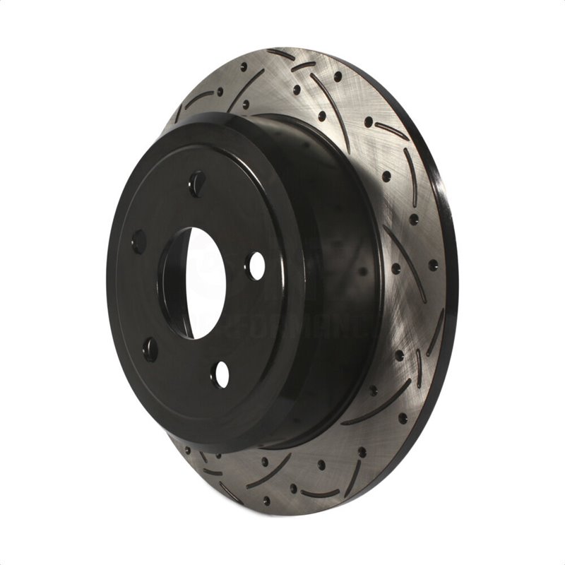 DS-One | Coated Slotted Drilled Disc Brake Rotor - Rear - Wrangler (JK) 3.6L / 3.8L 2007-2018