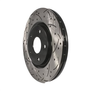 DS-One | Coated Slotted Drilled Disc Brake Rotor - Front - Chrysler / Dodge / Volkswagen 2012-2023
