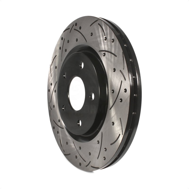 DS-One | Coated Slotted Drilled Disc Brake Rotor - Front - Chrysler / Dodge / Volkswagen 2012-2023
