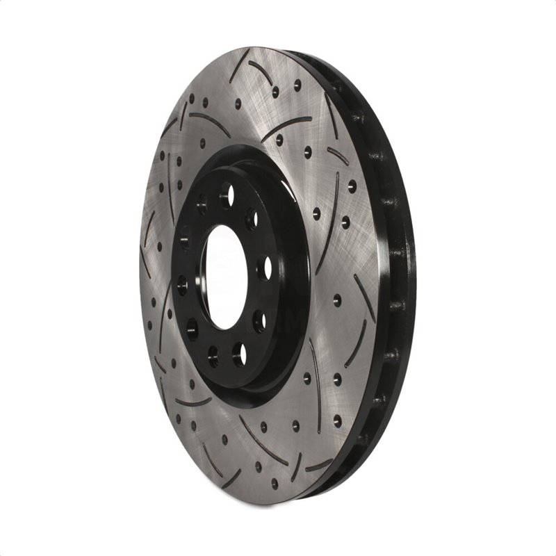 DS-One | Coated Slotted Drilled Disc Brake Rotor - Front - Chrysler / Dodge / Fiat / Jeep 2013-2022