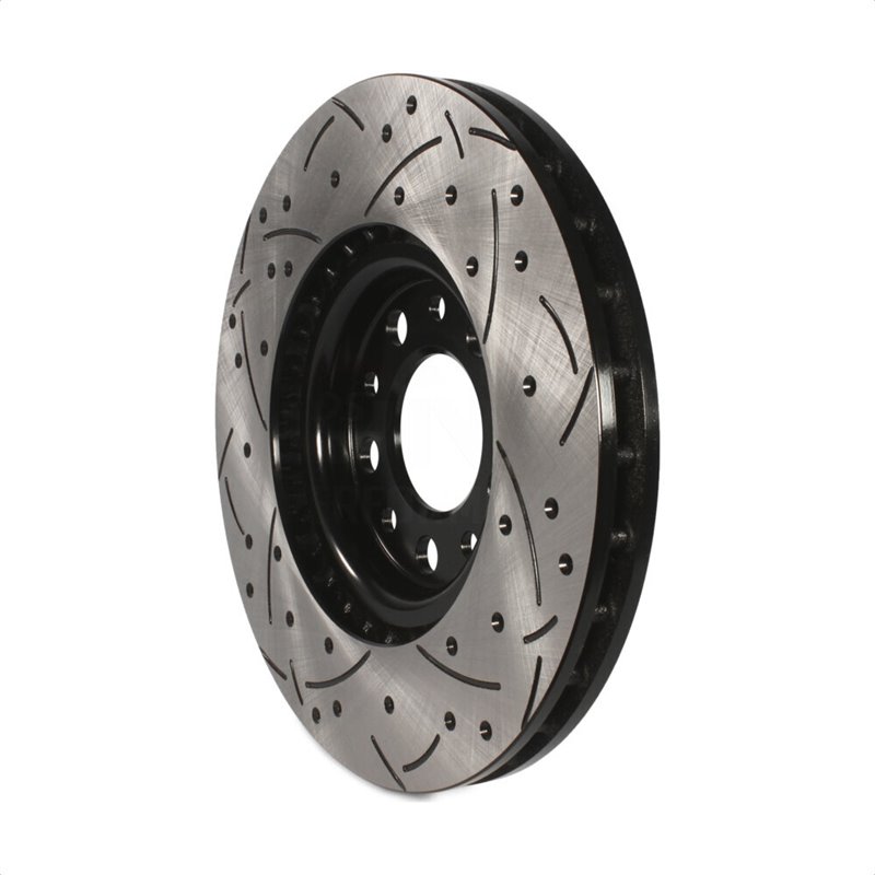 DS-One | Coated Slotted Drilled Disc Brake Rotor - Front - Chrysler / Dodge / Fiat / Jeep 2013-2022