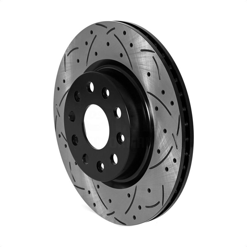 DS-One | Coated Slotted Drilled Disc Brake Rotor - Front - Wrangler (JL) 2018-2022