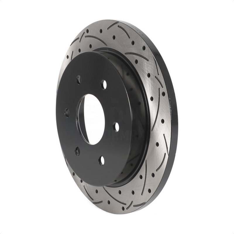 DS-One | Coated Slotted Drilled Disc Brake Rotor - Rear - QX56 / Armada / Titan 5.6L 2004-2019