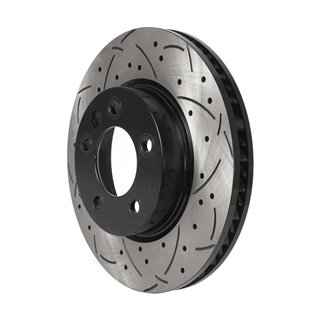DS-One | Coated Slotted Drilled Disc Brake Rotor - Front Left - Cayenne / Touareg 2003-2017