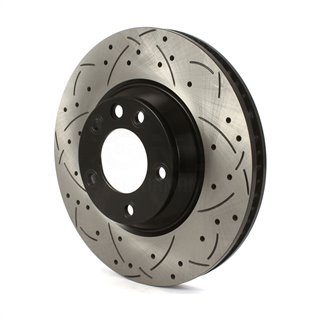 DS-One | Coated Slotted Drilled Disc Brake Rotor - Front Right - Q7 / 911 / Cayenne / Touareg 2003-2015