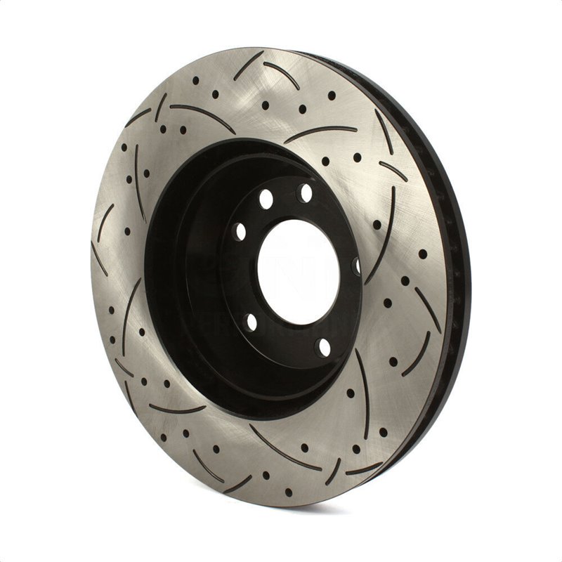 DS-One | Coated Slotted Drilled Disc Brake Rotor - Front Right - Q7 / 911 / Cayenne / Touareg 2003-2015