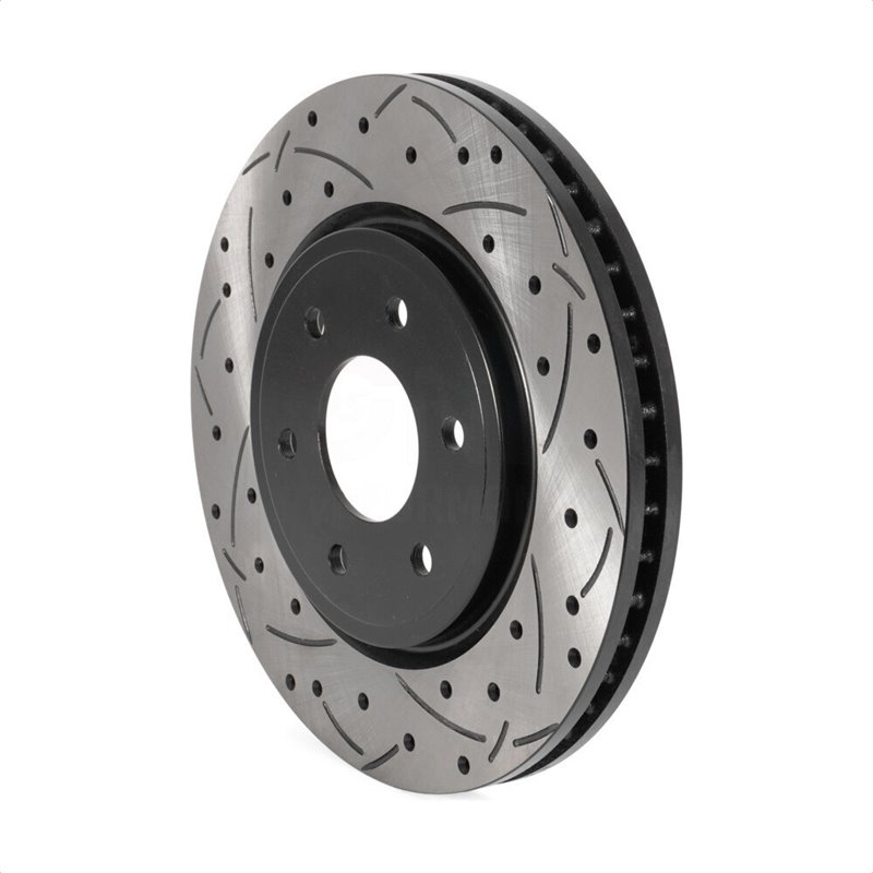 DS-One | Coated Slotted Drilled Disc Brake Rotor - Front - Frontier / Pathfinder / Xterra / Equator 2005-2023