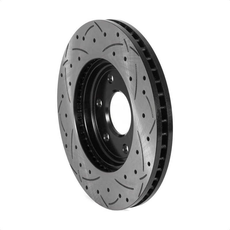 DS-One | Coated Slotted Drilled Disc Brake Rotor - Front - Frontier / Pathfinder / Xterra / Equator 2005-2023
