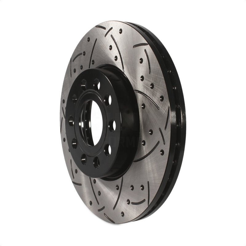 DS-One | Coated Slotted Drilled Disc Brake Rotor - Front - Audi / Volkswagen 2005-2023