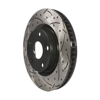 DS-One | Coated Slotted Drilled Disc Brake Rotor - Front - Lexus / Pontiac / Scion / Toyota 2006-2020