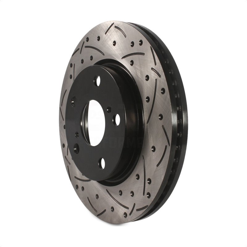 DS-One | Coated Slotted Drilled Disc Brake Rotor - Front - HS250h / xB / Prius V / RAV4 2006-2018