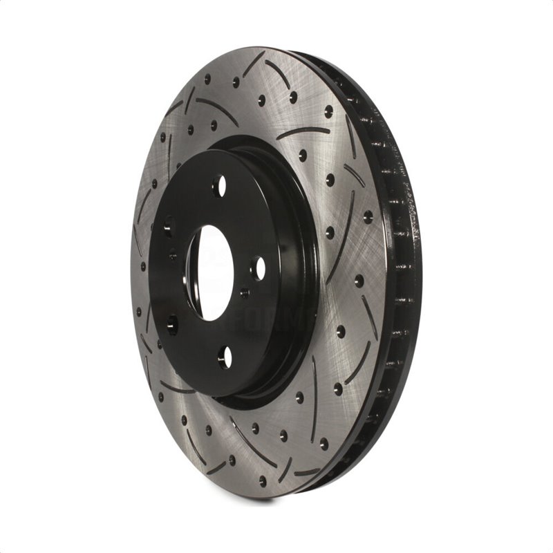 DS-One | Coated Slotted Drilled Disc Brake Rotor - Front - IS250 2.5L 2006-2015