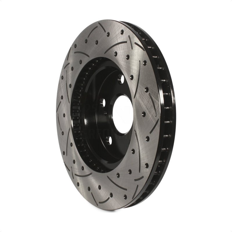 DS-One | Coated Slotted Drilled Disc Brake Rotor - Front - IS250 2.5L 2006-2015