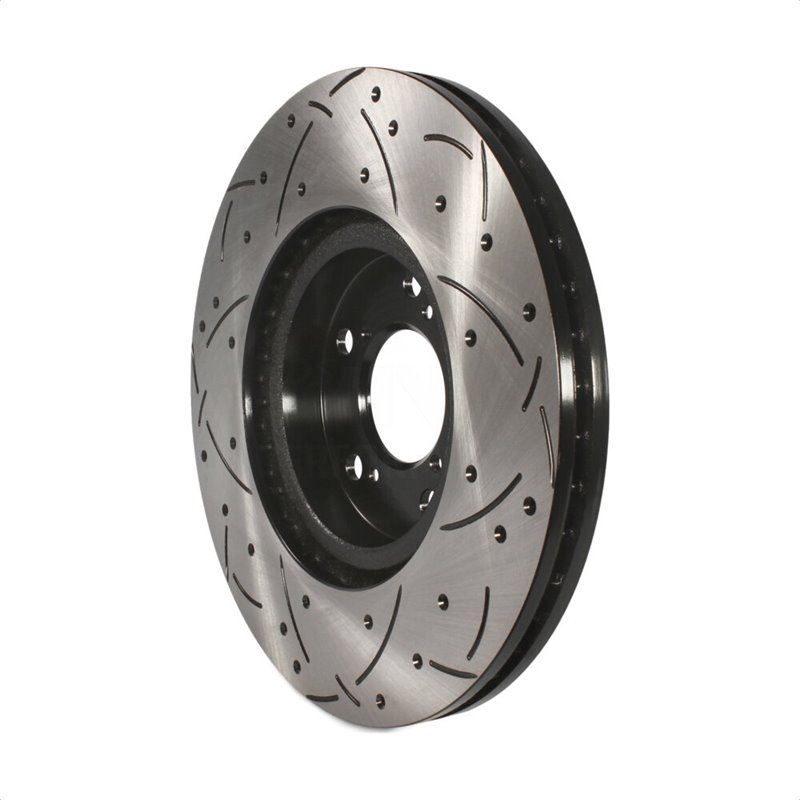 DS-One | Coated Slotted Drilled Disc Brake Rotor - Front - MDX / RLX / ZDX / Pilot 3.7L / 3.5L 2007-2020