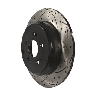 DS-One | Coated Slotted Drilled Disc Brake Rotor - Rear - MDX / ZDX / Odyssey / Pilot 3.7L / 3.5L 2007-2017