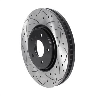 DS-One | Coated Slotted Drilled Disc Brake Rotor - Front - FX35 / FX37 / FX45 / QX70 2005-2014