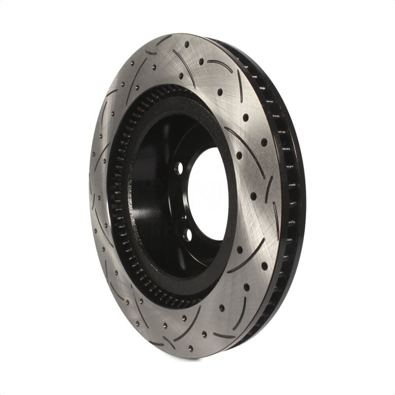 DS-One | Coated Slotted Drilled Disc Brake Rotor - Front - LX570 / Sequoia / Tundra 2007-2022