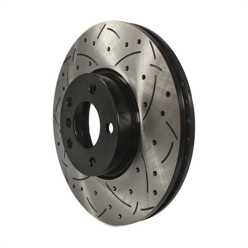 DS-One | Coated Slotted Drilled Disc Brake Rotor - Front - X5 / X6 3.0L 2007-2019