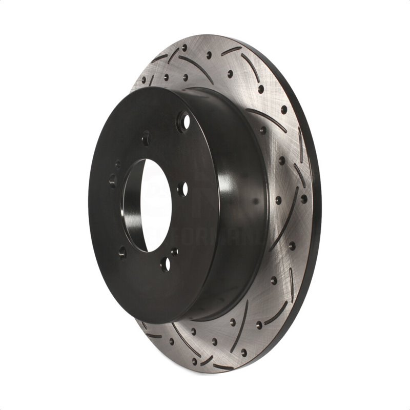 DS-One | Coated Slotted Drilled Disc Brake Rotor - Rear - Lancer Ralliart / Outlander 2007-2014