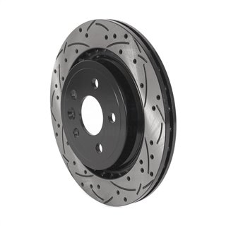 DS-One | Coated Slotted Drilled Disc Brake Rotor - Rear - Volvo 2007-2018