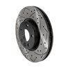 DS-One | Coated Slotted Drilled Disc Brake Rotor - Front - Land Rover / Volvo 2007-2018