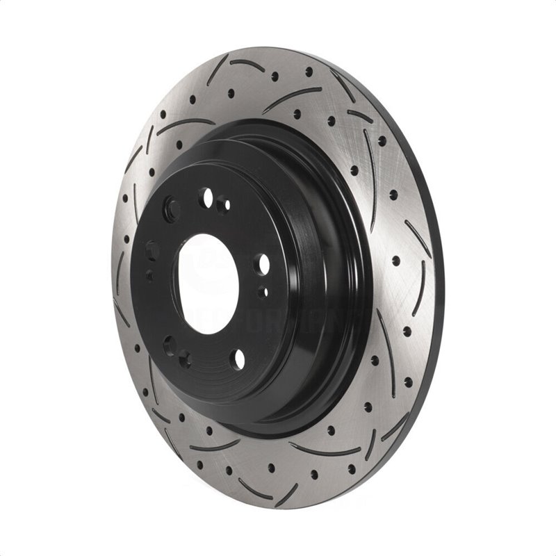 DS-One | Coated Slotted Drilled Disc Brake Rotor - Rear - TL 3.5L / 3.7L 2009-2014 DS-One Brake Rotors