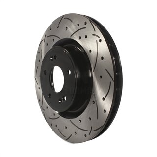 DS-One | Coated Slotted Drilled Disc Brake Rotor - Front - Genesis Coupe 2.0T / 3.8L 2010-2016