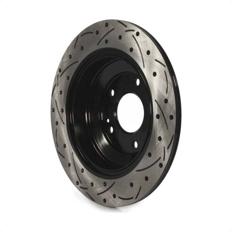 DS-One | Coated Slotted Drilled Disc Brake Rotor - Rear - Genesis Coupe 2.0T / 3.8L 2010-2016