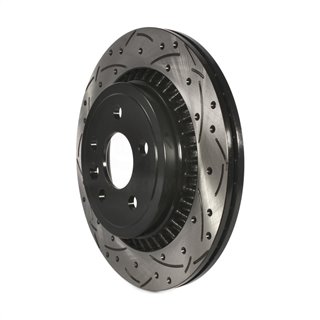 DS-One | Coated Slotted Drilled Disc Brake Rotor - Rear - XC60 2010-2017