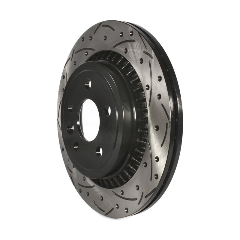 DS-One | Coated Slotted Drilled Disc Brake Rotor - Rear - XC60 2010-2017