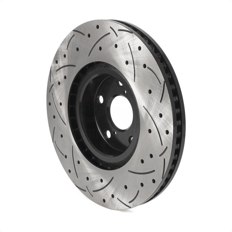 DS-One | Coated Slotted Drilled Disc Brake Rotor - Front Right - Lexus 2007-2020 DS-One Brake Rotors