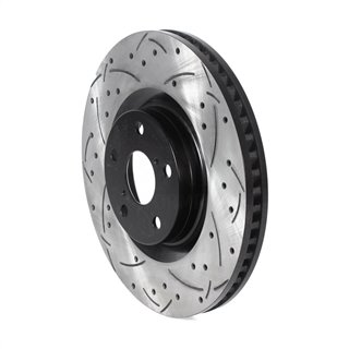 DS-One | Coated Slotted Drilled Disc Brake Rotor - Front Left - Lexus 2007-2020 DS-One Brake Rotors