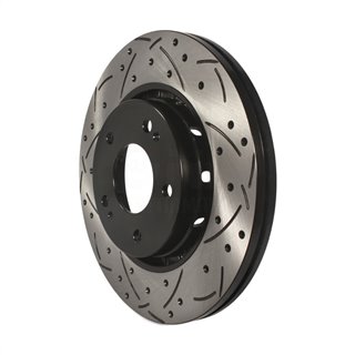 DS-One | Coated Slotted Drilled Disc Brake Rotor - Front - Lancer Ralliart 2.0T 2009-2014