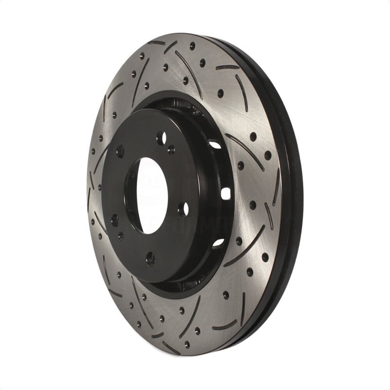 DS-One | Coated Slotted Drilled Disc Brake Rotor - Front - Lancer Ralliart 2.0T 2009-2014