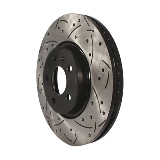 DS-One | Coated Slotted Drilled Disc Brake Rotor - Front - Audi 2011-2017