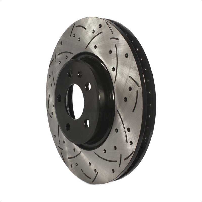 DS-One | Coated Slotted Drilled Disc Brake Rotor - Front - Audi 2011-2017