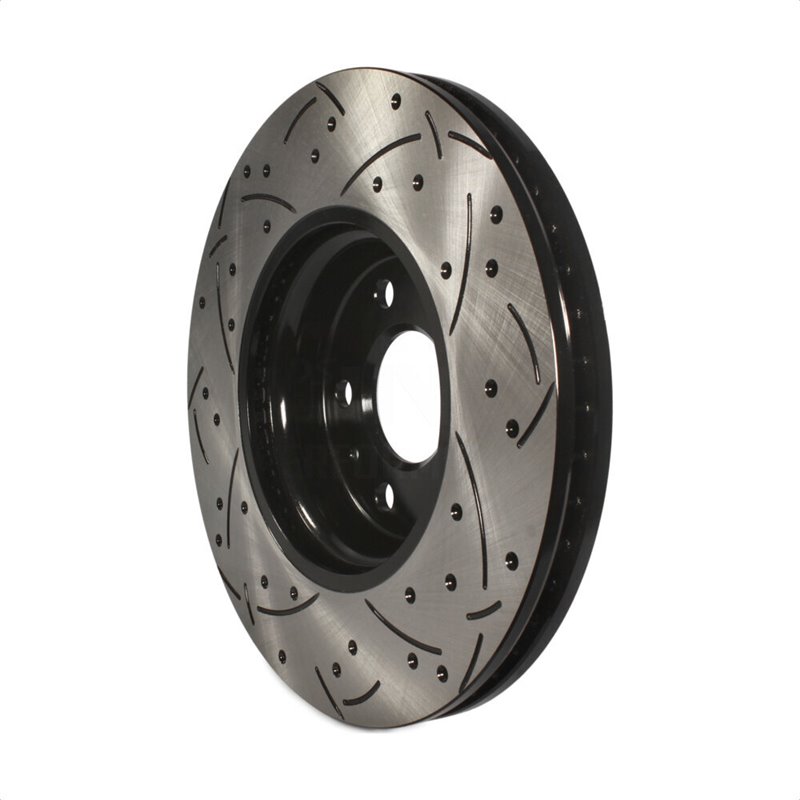 DS-One | Coated Slotted Drilled Disc Brake Rotor - Front - Audi 2011-2017