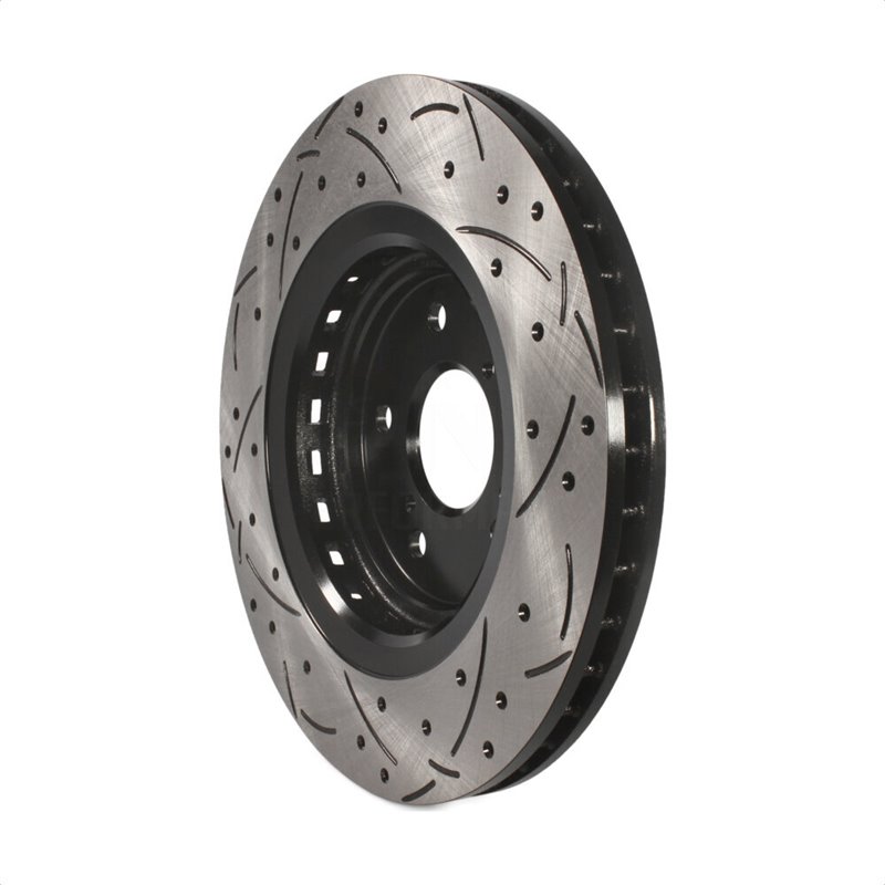 DS-One | Coated Slotted Drilled Disc Brake Rotor - Front - MDX / TLX 3.5L / 2.4L 2014-2020
